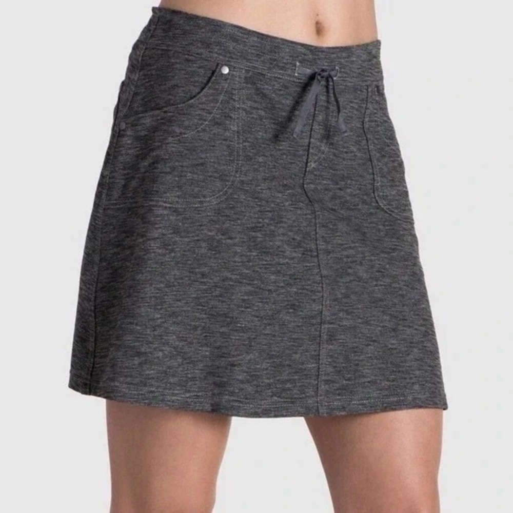 KUHL Women's Mova Skort Mini Skirt with Integrated Shorts Dark Gray Size S